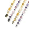 Hip Hop 8mm Purple Gemstone Link Chain Necklace