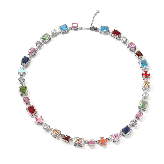 18K Real Gold-Plated multi-Gemstone Bracelet